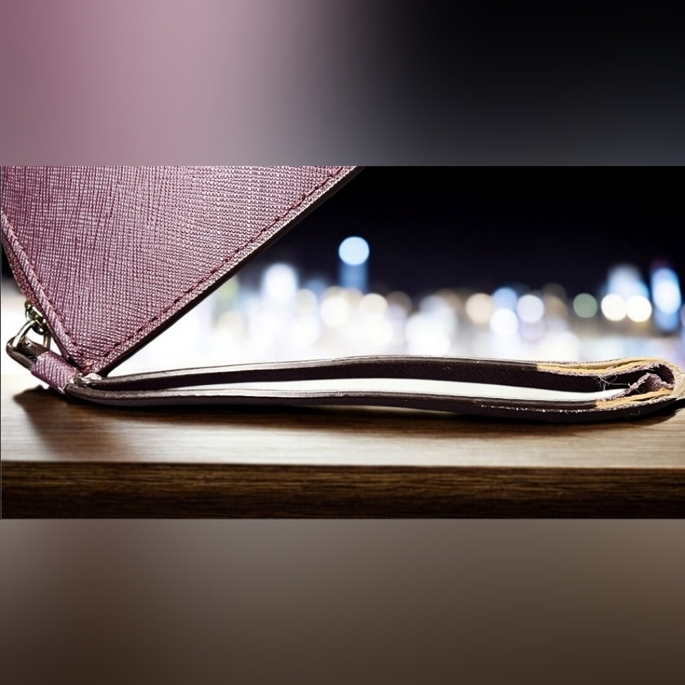 Kate Spade New York Redwood Saffiano Leather Wristlet - Picture 9 of 11